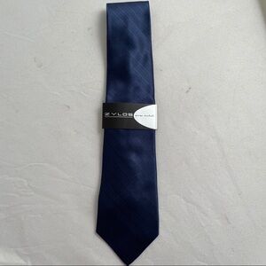 Zylos George Machado vintage navy silk tie